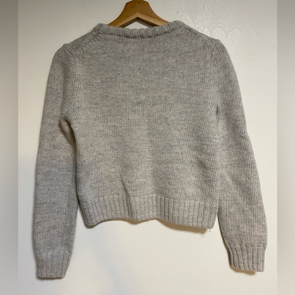 COS Light Grey Wool Blend Crewneck Sweater Size XS - Picture 7 of 7